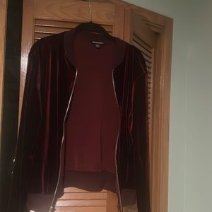 American Apparels velvet burgundy zip